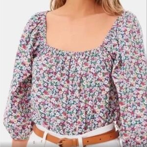 Pomander Place Floral Brooks Top XXL